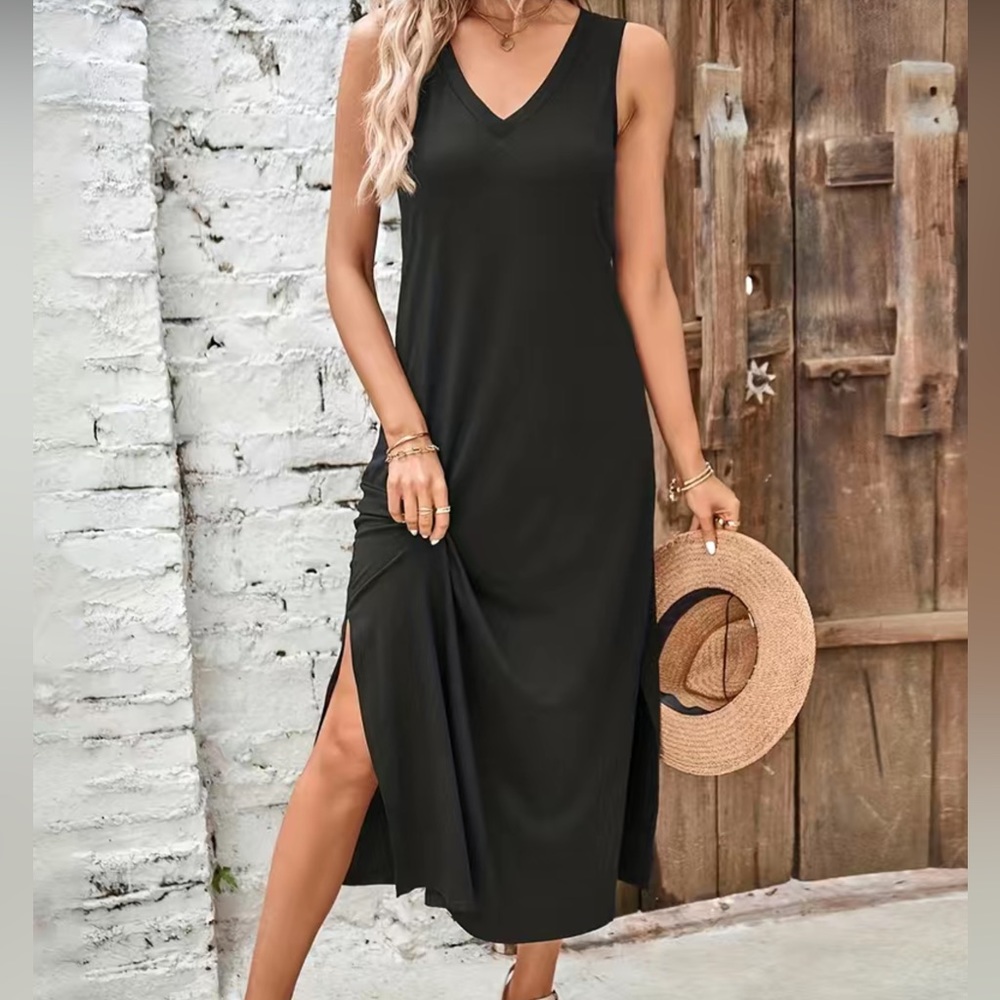 V NECK TANK DRESS